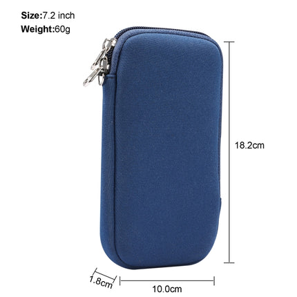 Universal Elasticity Zipper Protective Case Storage Bag with Lanyard For Huawei Mate 20 X / 7.2 inch Smart Phones, For Huawei Mate 20 X