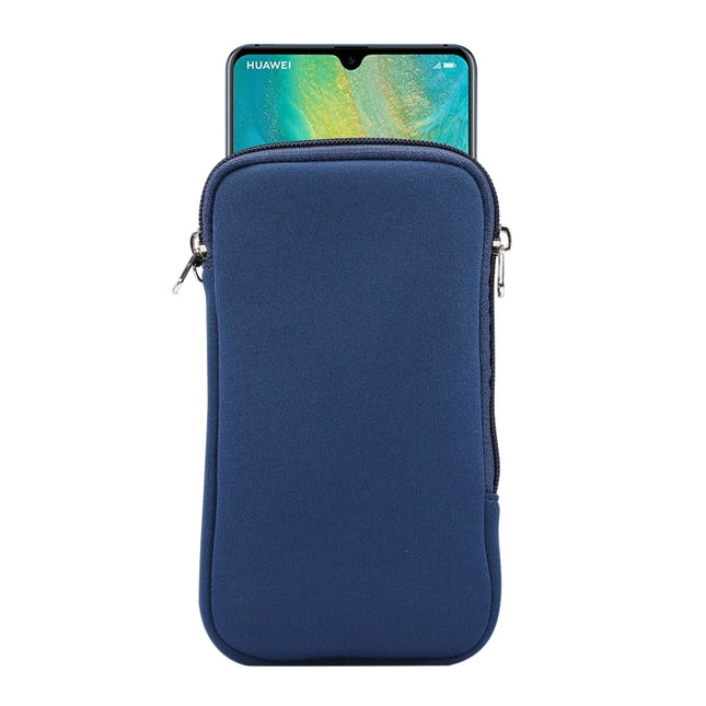 Universal Elasticity Zipper Protective Case Storage Bag with Lanyard For Huawei Mate 20 X / 7.2 inch Smart Phones, For Huawei Mate 20 X