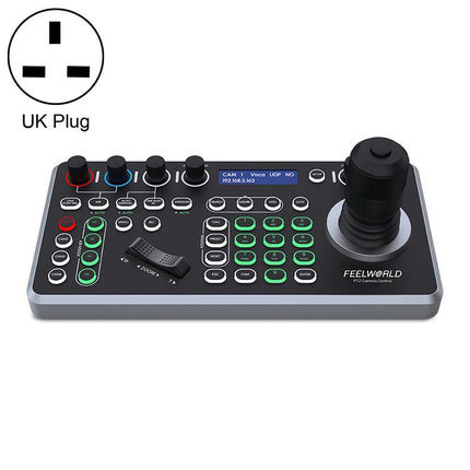 FEELWORLD KBC20 NDI PTZ Camera Controller Joystick Keyboard Control Multiple Control Protocol PoE Supported, EU Plug, US Plug, UK Plug, AU Plug