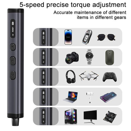 78 in 1 Precision Electric Screwdriver Kit with 5 Torque Levels / 4 LED Lights, 78 in 1
