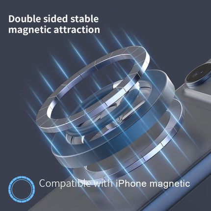 Multi-Functional 360 Degree Rotation Ring Buckle Magnetic Phone Holder with Silicone Ring Guard