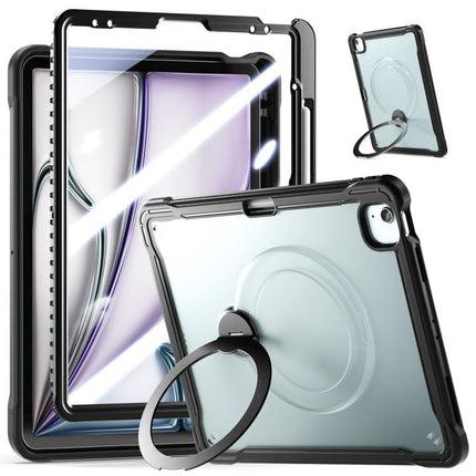 Powerful Sailor Metal Holder Hybrid Tablet Case with Strap & Glass Film, For iPad Air 13 2026 / 2025 / 2024, For iPad Pro 11 2025 / 2024, For iPad 2025 / 2022, For iPad Air 11 2026 / 2025 / 2024