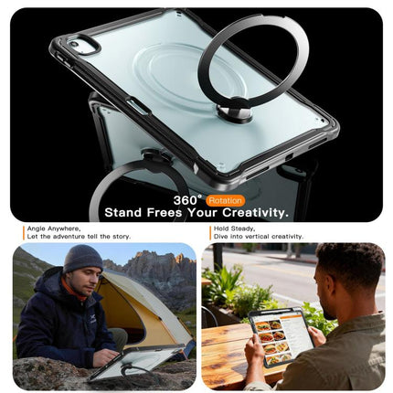 Powerful Sailor Metal Holder Hybrid Tablet Case with Strap & Glass Film, For iPad Air 13 2026 / 2025 / 2024, For iPad Pro 11 2025 / 2024, For iPad 2025 / 2022, For iPad Air 11 2026 / 2025 / 2024