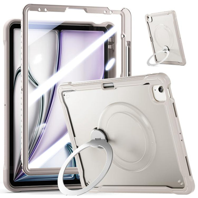 Powerful Sailor Metal Holder Hybrid Tablet Case with Strap & Glass Film, For iPad Air 13 2026 / 2025 / 2024, For iPad Pro 11 2025 / 2024, For iPad 2025 / 2022, For iPad Air 11 2026 / 2025 / 2024
