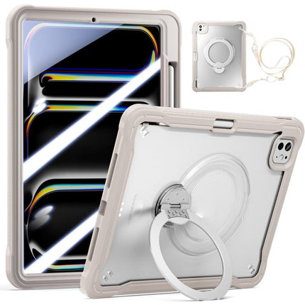 Powerful Sailor Metal Holder Hybrid Tablet Case with Strap & Glass Film, For iPad Air 13 2026 / 2025 / 2024, For iPad Pro 11 2025 / 2024, For iPad 2025 / 2022, For iPad Air 11 2026 / 2025 / 2024