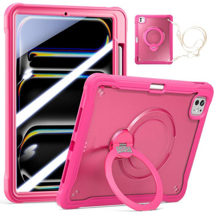 Powerful Sailor Metal Holder Hybrid Tablet Case with Strap & Glass Film, For iPad Air 13 2026 / 2025 / 2024, For iPad Pro 11 2025 / 2024, For iPad 2025 / 2022, For iPad Air 11 2026 / 2025 / 2024