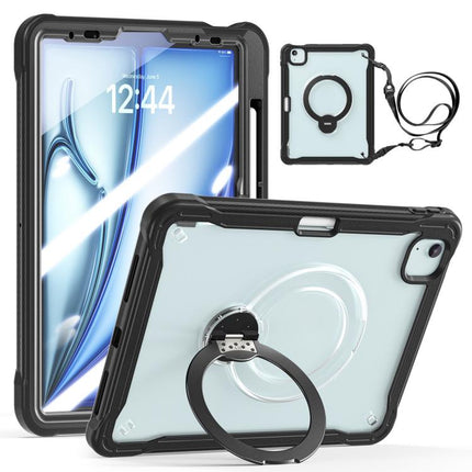 Powerful Sailor Metal Holder Hybrid Tablet Case with Strap & Glass Film, For iPad Air 13 2026 / 2025 / 2024, For iPad Pro 11 2025 / 2024, For iPad 2025 / 2022, For iPad Air 11 2026 / 2025 / 2024