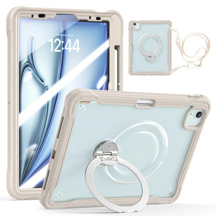 Powerful Sailor Metal Holder Hybrid Tablet Case with Strap & Glass Film, For iPad Air 13 2026 / 2025 / 2024, For iPad Pro 11 2025 / 2024, For iPad 2025 / 2022, For iPad Air 11 2026 / 2025 / 2024