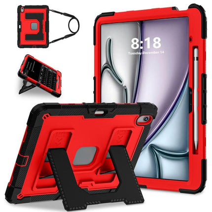 Big Holder Silicone Hydric PC Tablet Case with Shoulder Strap, For iPad Air 13 2026 / 2025 / 2024