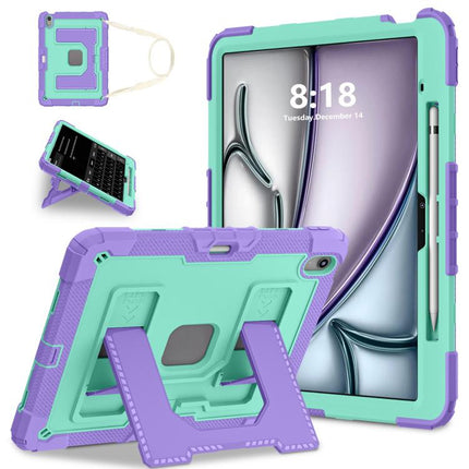 Big Holder Silicone Hydric PC Tablet Case with Shoulder Strap, For iPad Air 13 2026 / 2025 / 2024