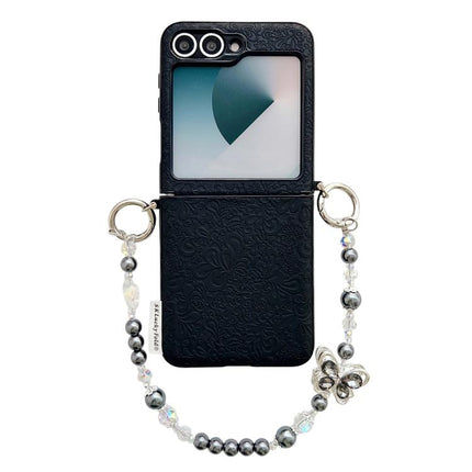 Lucky Cloud Pattern Side Buckle PC Phone Case with Butterfly Chain, For Samsung Galaxy Z Flip6 5G / Flip7 FE, For Samsung Galaxy Z Flip7 5G, For Samsung Galaxy Z Flip5 5G
