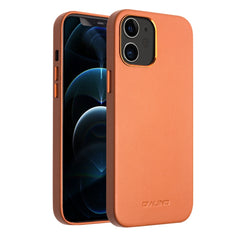 QIALINO Shockproof Cowhide Leather Protective Case, For iPhone 12 mini, For iPhone 12 / 12 Pro, For iPhone 12 Pro Max