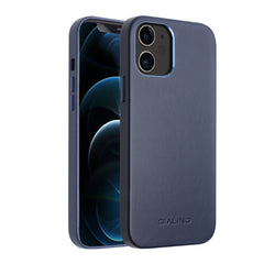 QIALINO Shockproof Cowhide Leather Protective Case, For iPhone 12 mini, For iPhone 12 / 12 Pro, For iPhone 12 Pro Max