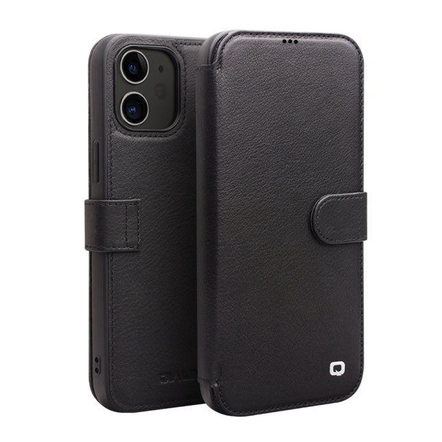 QIALINO Business Magnetic Horizontal Flip Leather Case with Card Slots & Wallet, For iPhone 12 mini, For iPhone 12 / 12 Pro