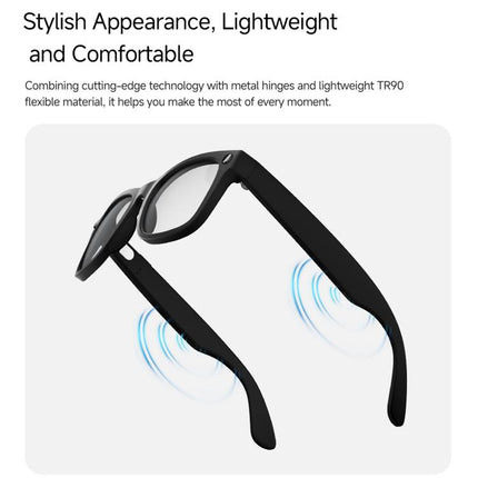MT5 Ultra Smart AI Glasses with 8MP HD Camera, Video Recording WiFi Transmission Al Smart Voice Assistant, Sunglasses, Anti Blue Light Lens