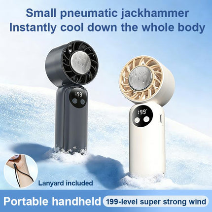 WD-01 Mini Ice Cooling Handheld Fan with Digital Display