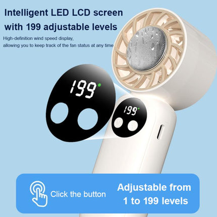 WD-01 Mini Ice Cooling Handheld Fan with Digital Display