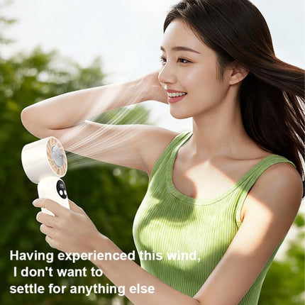 WD-01 Mini Ice Cooling Handheld Fan with Digital Display