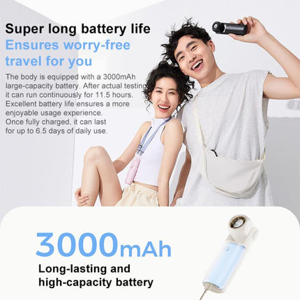 F03 High Speed Folding Handheld Fan with Digital Display