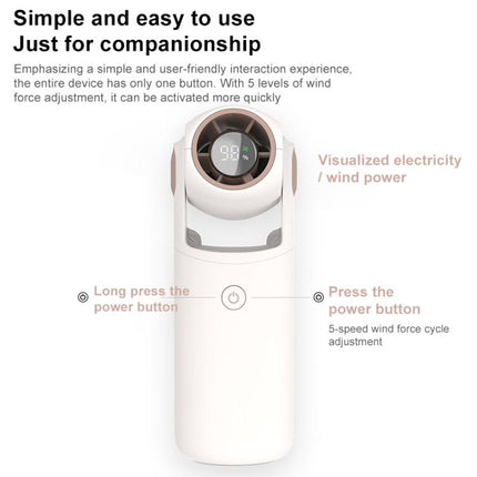 F03 High Speed Folding Handheld Fan with Digital Display