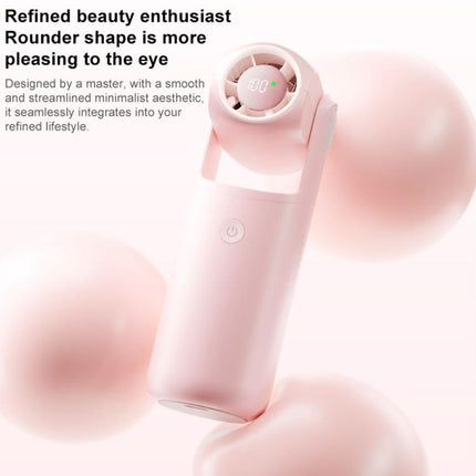 F03 High Speed Folding Handheld Fan with Digital Display