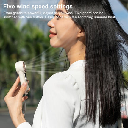 H07 Mini High Speed Handheld Fan with Digital Display