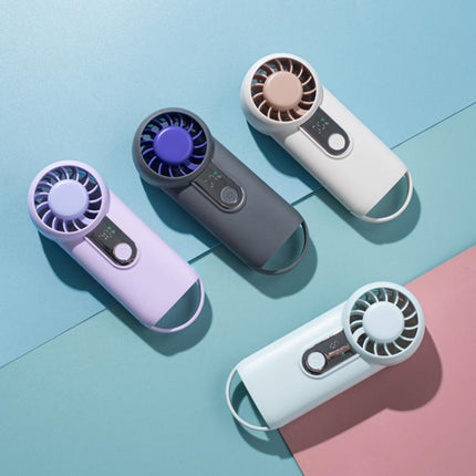 H07 Mini High Speed Handheld Fan with Digital Display