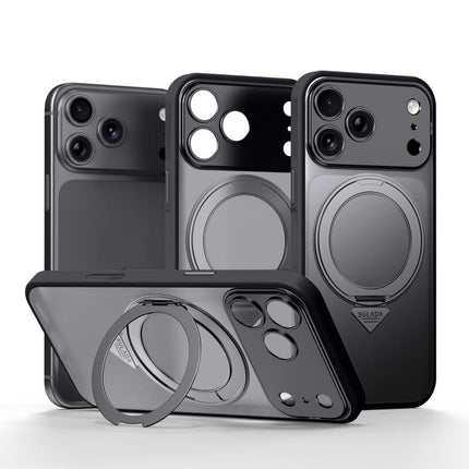 SULADA Transforms Into 17 Pro Semi-Transparent Matte Rotation Magnetic Holder Phone Case, For iPhone 18 Pro, For iPhone 18 Pro Max, For iPhone 17 Pro Max, For iPhone 17 Pro