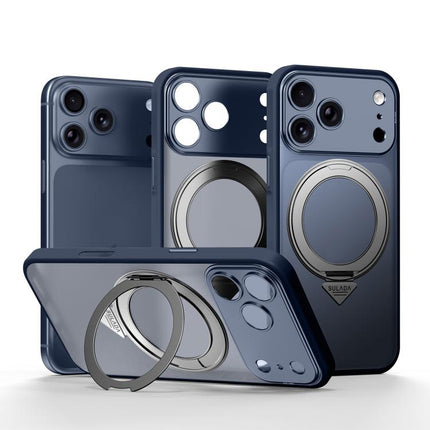 SULADA Transforms Into 17 Pro Semi-Transparent Matte Rotation Magnetic Holder Phone Case, For iPhone 17 Pro Max, For iPhone 17 Pro, For iPhone 16 Pro Max, For iPhone 16 Pro