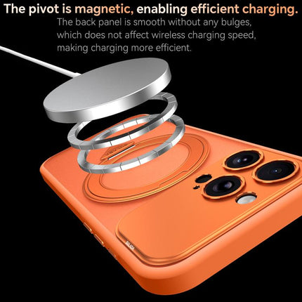 SULADA Transforms Into 17 Pro Semi-Transparent Matte Rotation Magnetic Holder Phone Case, For iPhone 16 Pro Max, For iPhone 16 Pro