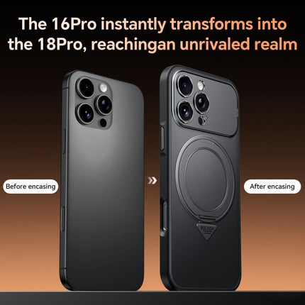 SULADA Transforms Into 17 Pro Semi-Transparent Matte Rotation Magnetic Holder Phone Case, For iPhone 18 Pro, For iPhone 18 Pro Max, For iPhone 17 Pro Max, For iPhone 17 Pro