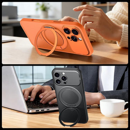 SULADA Transforms Into 17 Pro Semi-Transparent Matte Rotation Magnetic Holder Phone Case, For iPhone 18 Pro, For iPhone 18 Pro Max, For iPhone 17 Pro Max, For iPhone 17 Pro