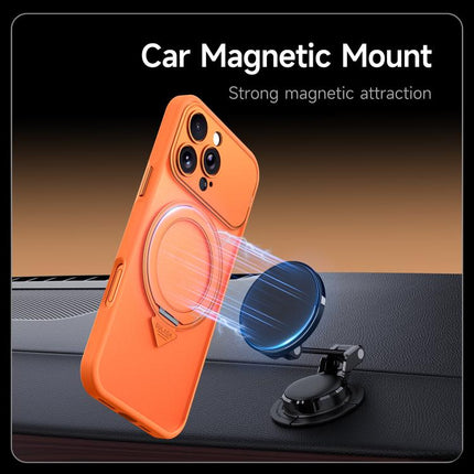 SULADA Transforms Into 17 Pro Semi-Transparent Matte Rotation Magnetic Holder Phone Case, For iPhone 18 Pro, For iPhone 18 Pro Max, For iPhone 17 Pro Max, For iPhone 17 Pro
