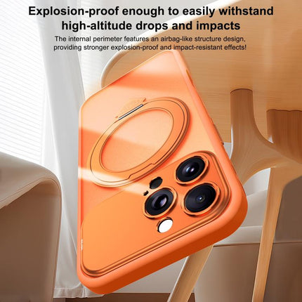 SULADA Transforms Into 17 Pro Semi-Transparent Matte Rotation Magnetic Holder Phone Case, For iPhone 18 Pro, For iPhone 18 Pro Max, For iPhone 17 Pro Max, For iPhone 17 Pro
