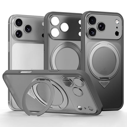 SULADA Transforms Into 17 Pro Semi-Transparent Matte Rotation Magnetic Holder Phone Case, For iPhone 18 Pro, For iPhone 18 Pro Max, For iPhone 17 Pro Max, For iPhone 17 Pro