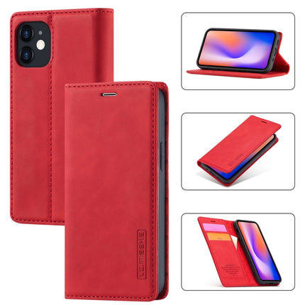 LC.IMEEKE Starker Magnetismus, ultradünn, horizontales Flip, stoßfest, mattes TPU + PU-Leder, mit Halterung, Kartenfächern und Geldbörse, für iPhone 12 Mini, für iPhone 12/12 Pro, für iPhone 12 Pro Max, für iPhone 12 Pro, für iPhone XS/X, für iPhone XR