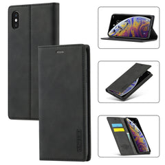 LC.IMEEKE Strong Magnetism Ultra-thin Horizontal Flip Shockproof Matte TPU + PU Leather Case with Holder & Card Slots & Wallet, For iPhone 12 mini, For iPhone 12 / 12 Pro, For iPhone 12 Pro Max, For iPhone 12 Pro, For iPhone XS / X, For iPhone XR