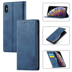 LC.IMEEKE Strong Magnetism Ultra-thin Horizontal Flip Shockproof Matte TPU + PU Leather Case with Holder & Card Slots & Wallet, For iPhone 12 mini, For iPhone 12 / 12 Pro, For iPhone 12 Pro Max, For iPhone 12 Pro, For iPhone XS / X, For iPhone XR