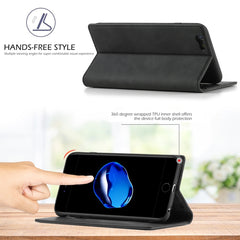 LC.IMEEKE Strong Magnetism Ultra-thin Horizontal Flip Shockproof Matte TPU + PU Leather Case with Holder & Card Slots & Wallet, For iPhone 6 / 6s, For iPhone 6 Plus / 6s Plus, For iPhone 8 Plus / 7 Plus, For iPhone 11, For iPhone 11 Pro