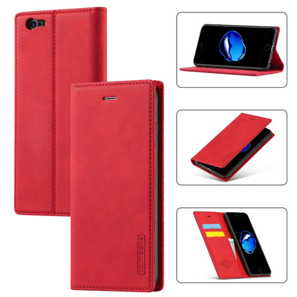 LC.IMEEKE Starker Magnetismus, ultradünn, horizontales Flip, stoßfest, matt, TPU + PU-Leder, mit Halterung, Kartenfächern und Geldbörse, für iPhone 6/6s, für iPhone 6 Plus/6s Plus, für iPhone 8 Plus/7 Plus, für iPhone 11, für iPhone 11 Pro