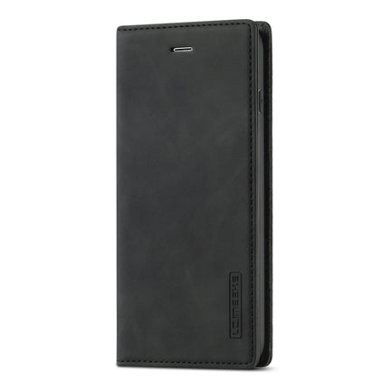 LC.IMEEKE Starker Magnetismus, ultradünn, horizontales Flip, stoßfestes, mattes TPU + PU-Leder, mit Halter, Kartenfächern und Geldbörse, für iPhone SE 2022 / SE 2020/8/7