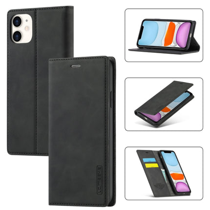 LC.IMEEKE Starker Magnetismus, ultradünn, horizontales Flip, stoßfestes, mattes TPU + PU-Leder, mit Halter, Kartenfächern und Geldbörse, für iPhone SE 2022 / SE 2020/8/7
