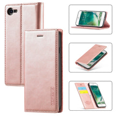 LC.IMEEKE Strong Magnetism Ultra-thin Horizontal Flip Shockproof Matte TPU + PU Leather Case with Holder & Card Slots & Wallet, For iPhone SE 2022 / SE 2020 / 8 / 7