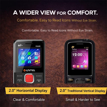 it2600 4G Phone, 2.0 inch, 3500mAh, Support SOS, Network: 4G, Dual SIM