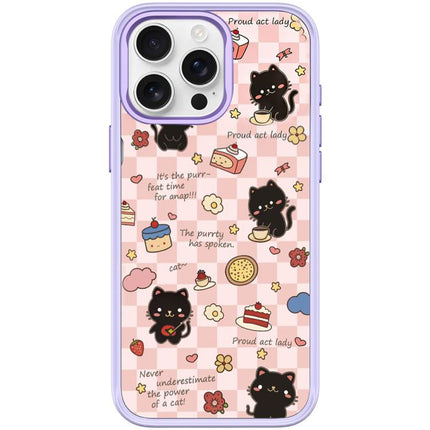 Adorable Dessert Cat Pattern Magnetic Phone Case, For iPhone 15 Pro Max, For iPhone 15 Pro