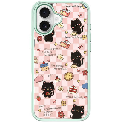 Adorable Dessert Cat Pattern Magnetic Phone Case, For iPhone 17 Pro Max, For iPhone 17 Pro, For iPhone 17, For iPhone Air