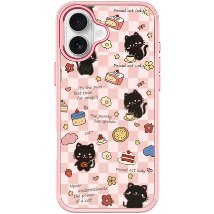 Adorable Dessert Cat Pattern Magnetic Phone Case, For iPhone 17 Pro Max, For iPhone 17 Pro, For iPhone 17, For iPhone Air
