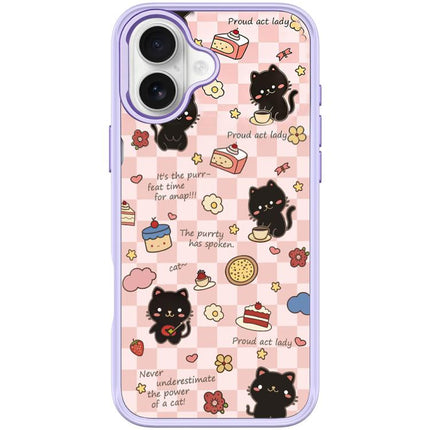 Adorable Dessert Cat Pattern Magnetic Phone Case, For iPhone 17 Pro Max, For iPhone 17 Pro, For iPhone 17, For iPhone Air