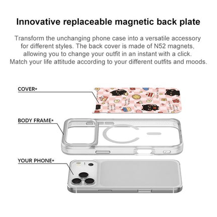 Adorable Dessert Cat Pattern Magnetic Phone Case, For iPhone 17 Pro Max, For iPhone 17 Pro, For iPhone 17, For iPhone Air