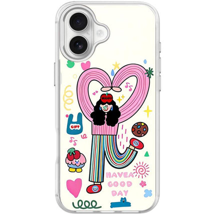 Dopamine Girl Pattern Magnetic Phone Case, For iPhone 17 Pro Max, For iPhone 17 Pro, For iPhone 17, For iPhone Air